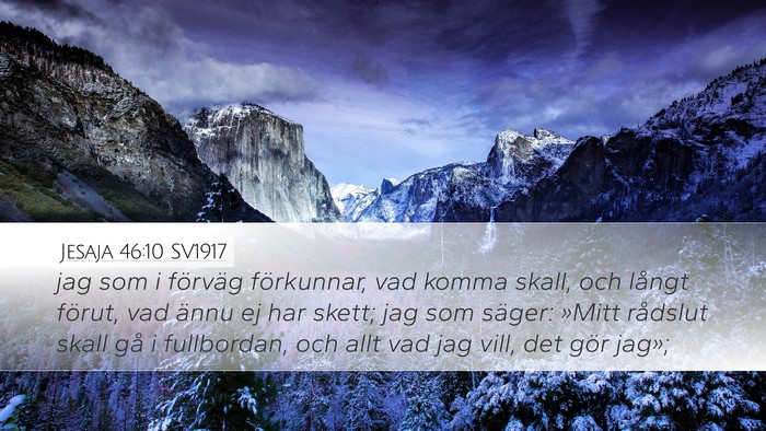 Jesaja 46:10 SV1917 Bible Verse Image