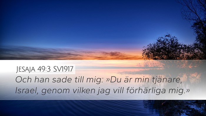Jesaja 49:3 SV1917 Bible Verse Image