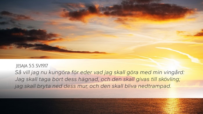 Jesaja 5:5 SV1917 Bible Verse Image