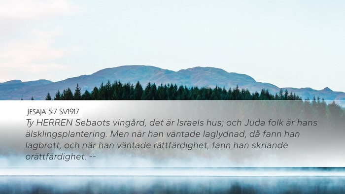 Jesaja 5:7 SV1917 Bible Verse Image