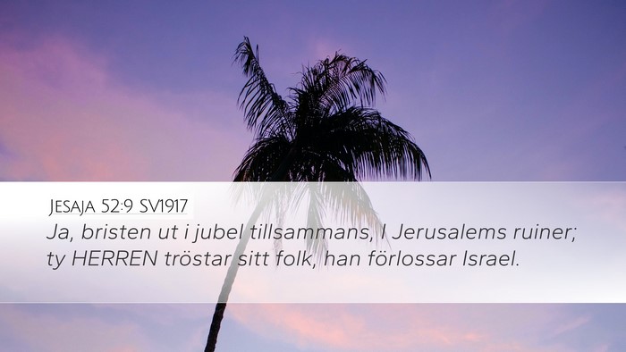 Jesaja 52:9 SV1917 Bible Verse Image