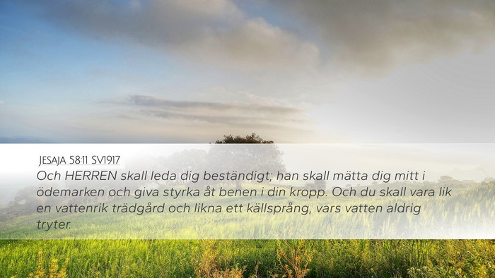 Jesaja 58:11 SV1917 Bible Verse Image