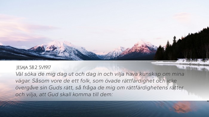 Jesaja 58:2 SV1917 Bible Verse Image