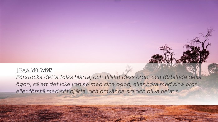 Jesaja 6:10 SV1917 Bible Verse Image