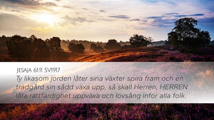 Jesaja 61:11 SV1917 Bible Verse Image