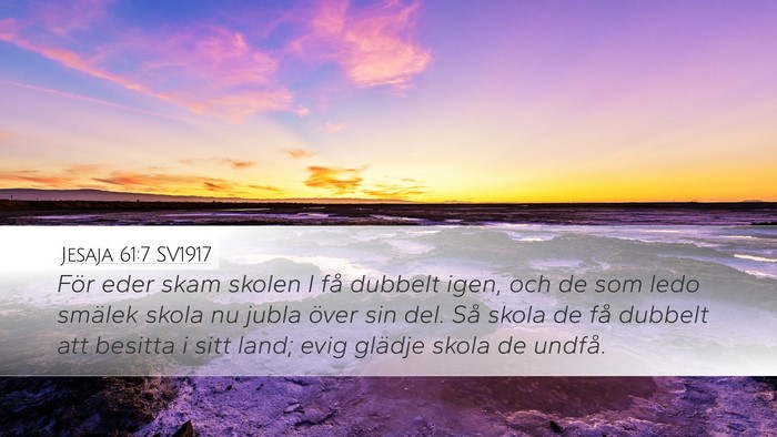 Jesaja 61:7 SV1917 Bible Verse Image