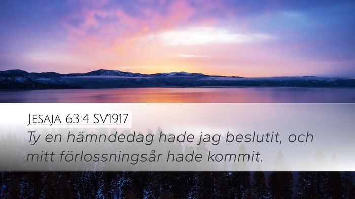 Jesaja 63:4 SV1917 Bible Verse Image