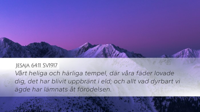 Jesaja 64:11 SV1917 Bible Verse Image