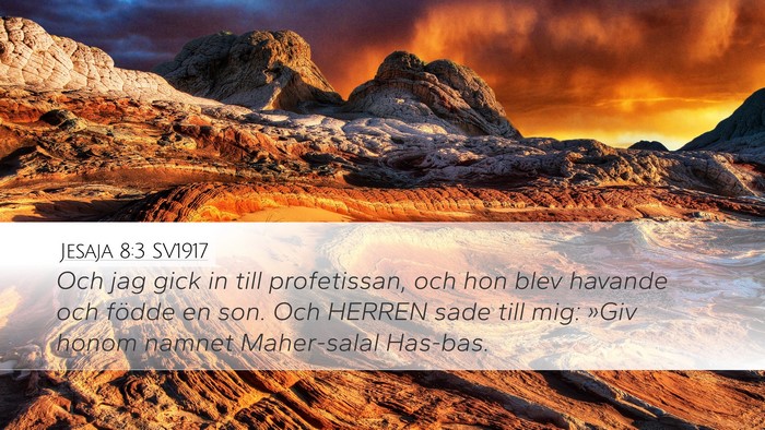 Jesaja 8:3 SV1917 Bible Verse Image