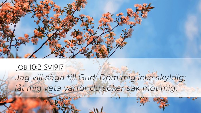Job 10:2 SV1917 Bible Verse Image