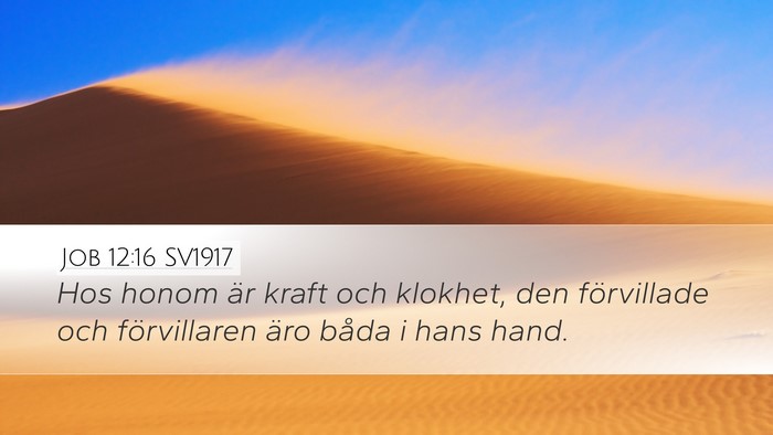 Job 12:16 SV1917 Bible Verse Image