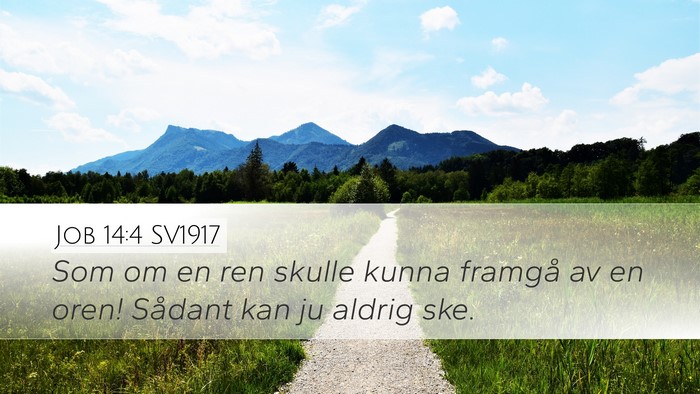 Job 14:4 SV1917 Bible Verse Image