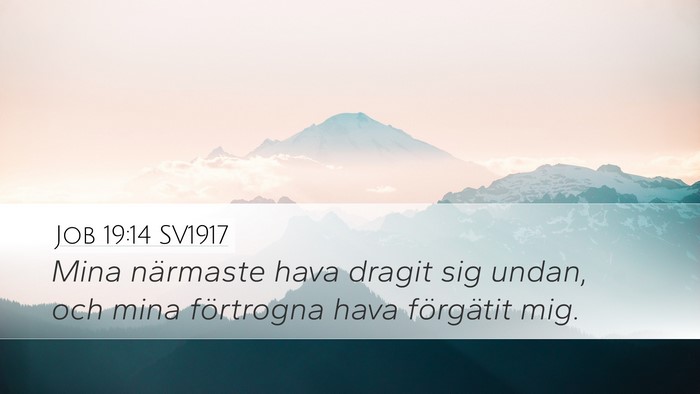 Job 19:14 SV1917 Bible Verse Image