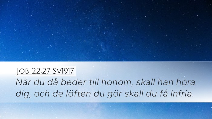 Job 22:27 SV1917 Bible Verse Image