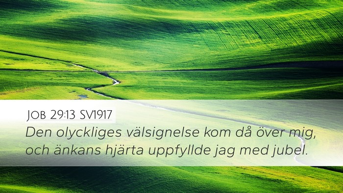 Job 29:13 SV1917 Bible Verse Image