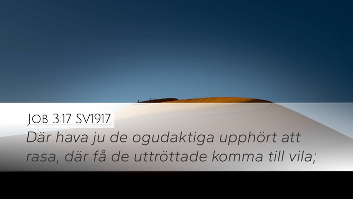 Job 3:17 SV1917 Bible Verse Image