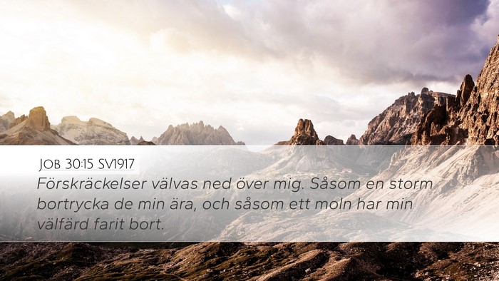 Job 30:15 SV1917 Bible Verse Image