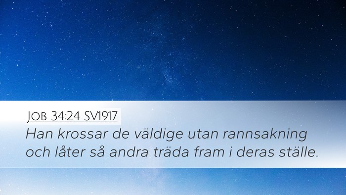 Job 34:24 SV1917 Bible Verse Image