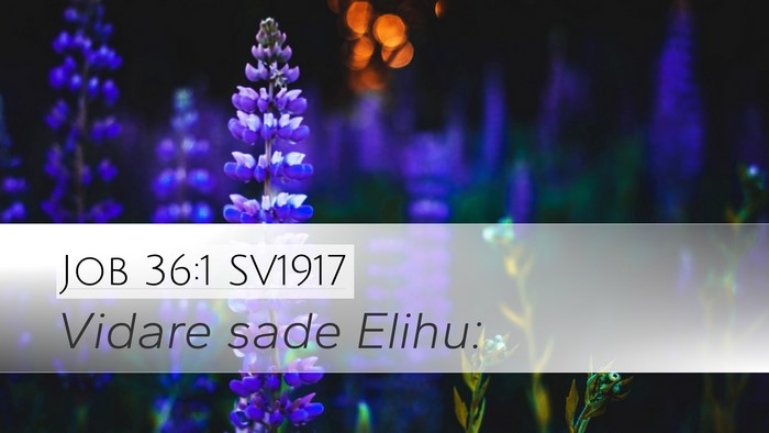 Job 36:1 SV1917 Desktop Wallpaper - Vidare sade - Desktop Bible Verse Wallpaper