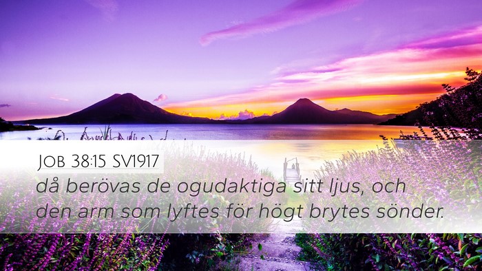 Job 38:15 SV1917 Bible Verse Image