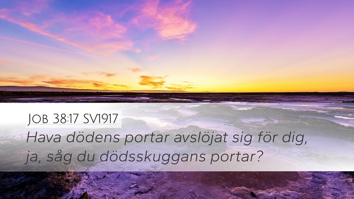 Job 38:17 SV1917 Bible Verse Image