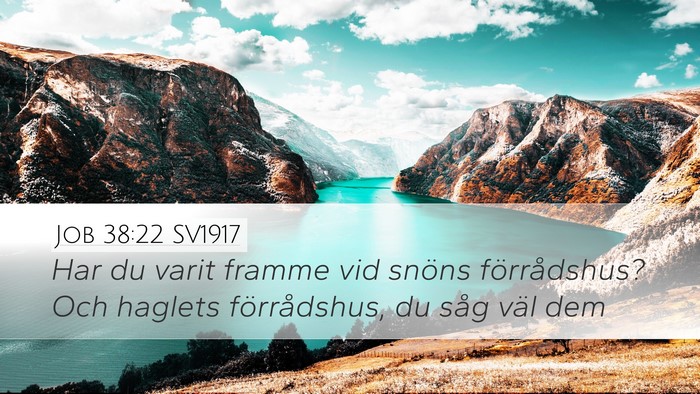 Job 38:22 SV1917 Bible Verse Image