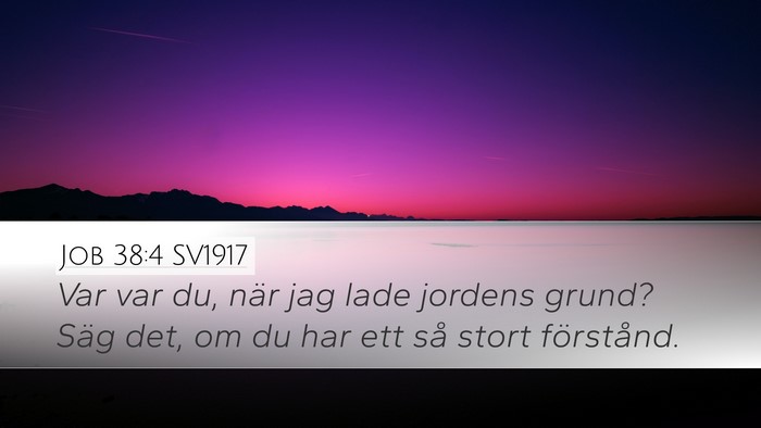 Job 38:4 SV1917 Bible Verse Image