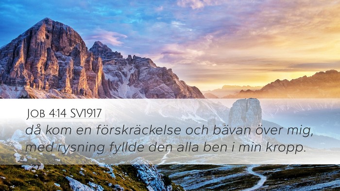 Job 4:14 SV1917 Bible Verse Image