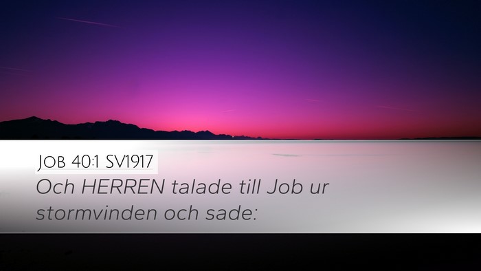 Job 40:1 SV1917 Bible Verse Image