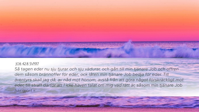 Job 42:8 SV1917 Bible Verse Image