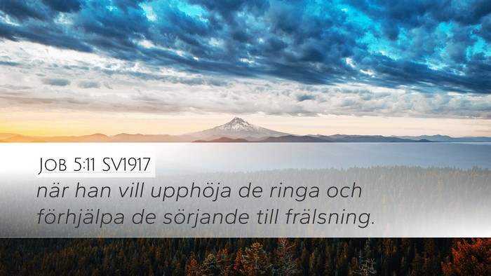 Job 5:11 SV1917 Bible Verse Image