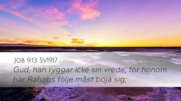 Job 9:13 SV1917 Bible Verse Image