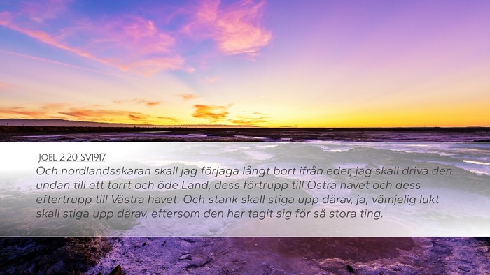 Joel 2:20 SV1917 Bible Verse Image