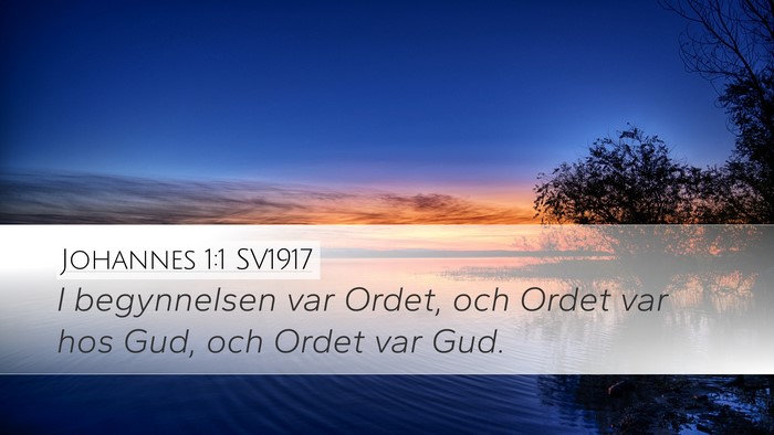 Johannes 1:1 SV1917 Bible Verse Image