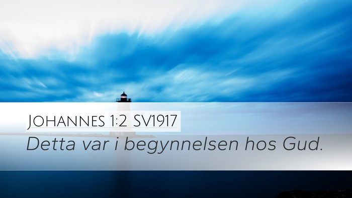 Johannes 1:2 SV1917 Bible Verse Image