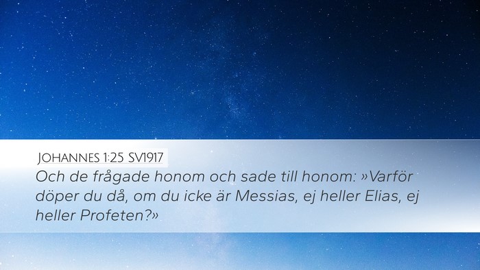 Johannes 1:25 SV1917 Bible Verse Image