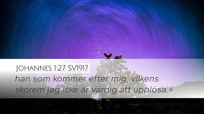 Johannes 1:27 SV1917 Bible Verse Image