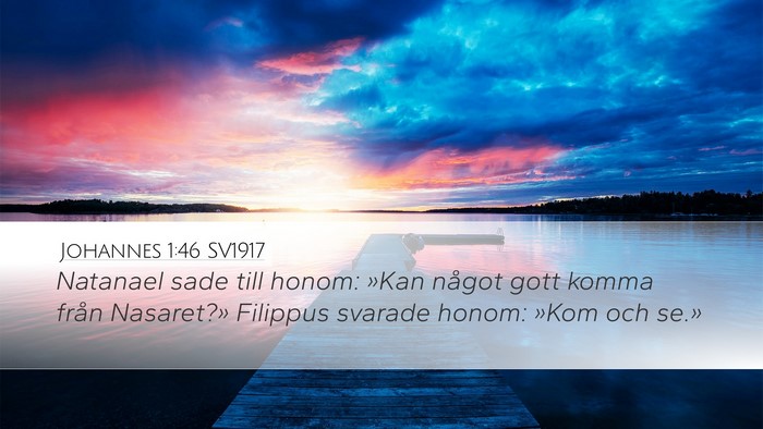 Johannes 1:46 SV1917 Bible Verse Image