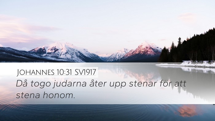 Johannes 10:31 SV1917 Bible Verse Image