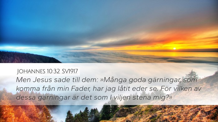 Johannes 10:32 SV1917 Bible Verse Image