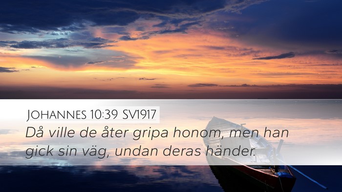 Johannes 10:39 SV1917 Bible Verse Image