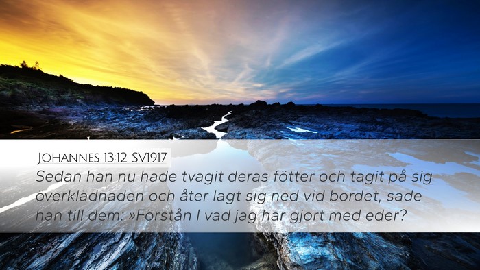 Johannes 13:12 SV1917 Bible Verse Image