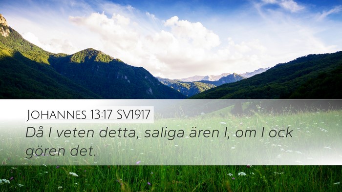 Johannes 13:17 SV1917 Bible Verse Image