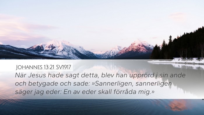 Johannes 13:21 SV1917 Bible Verse Image