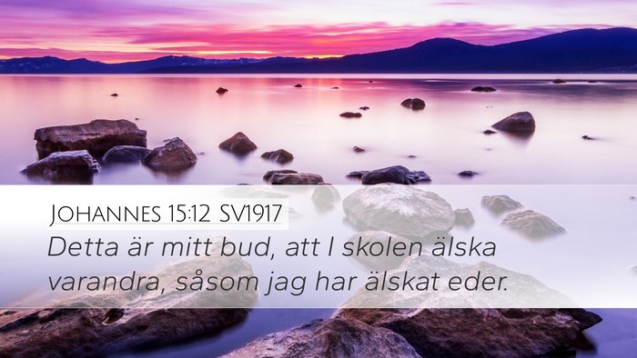 Johannes 15:12 SV1917 Bible Verse Image