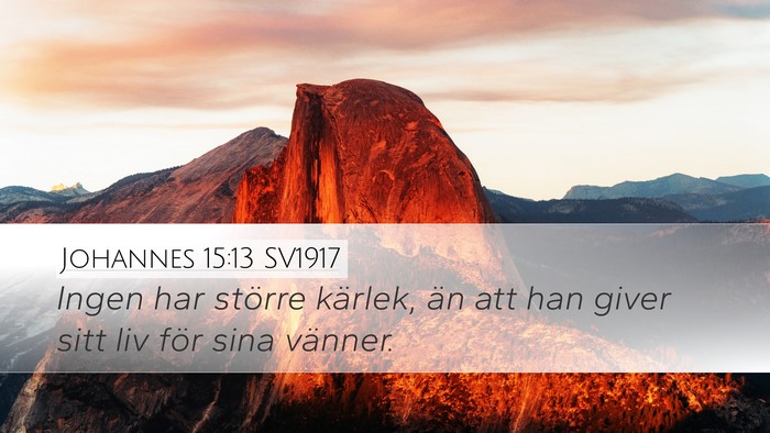 Johannes 15:13 SV1917 Bible Verse Image