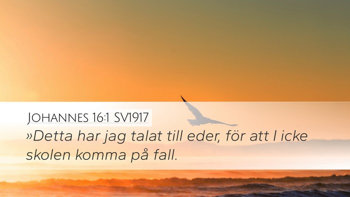 Johannes 16:1 SV1917 Bible Verse Image