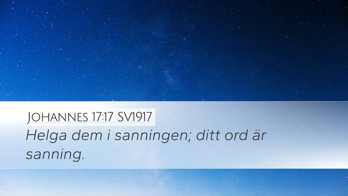 Johannes 17:17 SV1917 Bible Verse Image