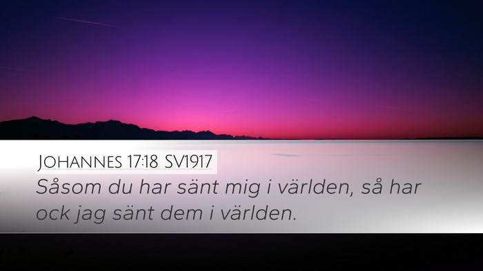 Johannes 17:18 SV1917 Bible Verse Image