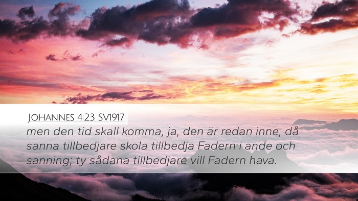 Johannes 4:23 SV1917 Bible Verse Image